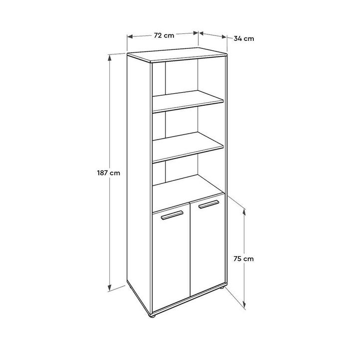 Hanah Home Nkt-552-Tt-1 Estantería en Nogal Claro Hanah Home Nkt-552-Tt-1 Estantería en Nogal Claro